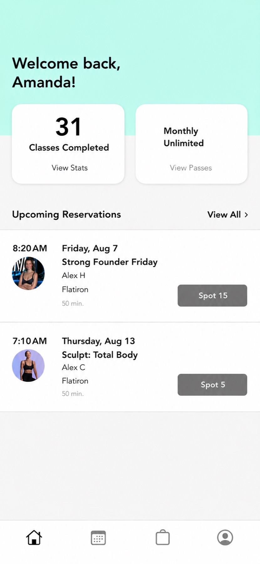 NRTHRN Strong app home screen